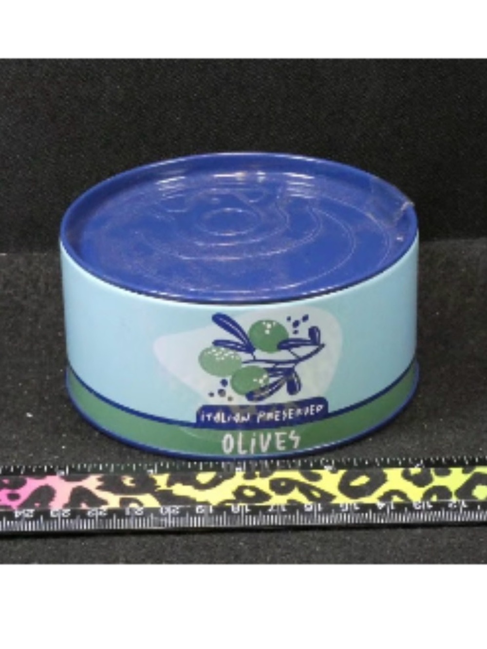 Target Blue and Light Blue Olive Decorative Tin